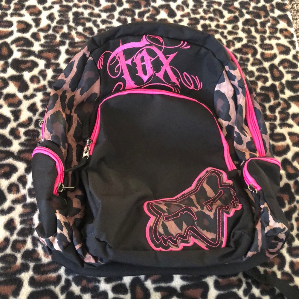 FOX Hot Pink and Leopard Backpack